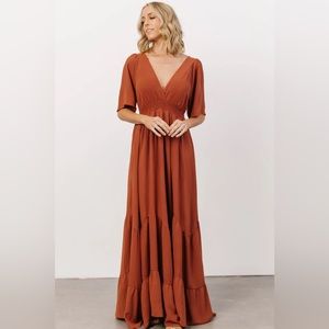 Baltic Born Delilah Maxi Dress in Terracotta size M